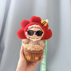 All-Black Sunglasses + Red Potted Plant Doll Clothes Bag (Doll Not Included)