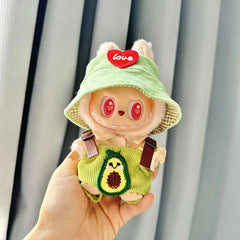 Avocado Overalls Set + Green Heart Hat