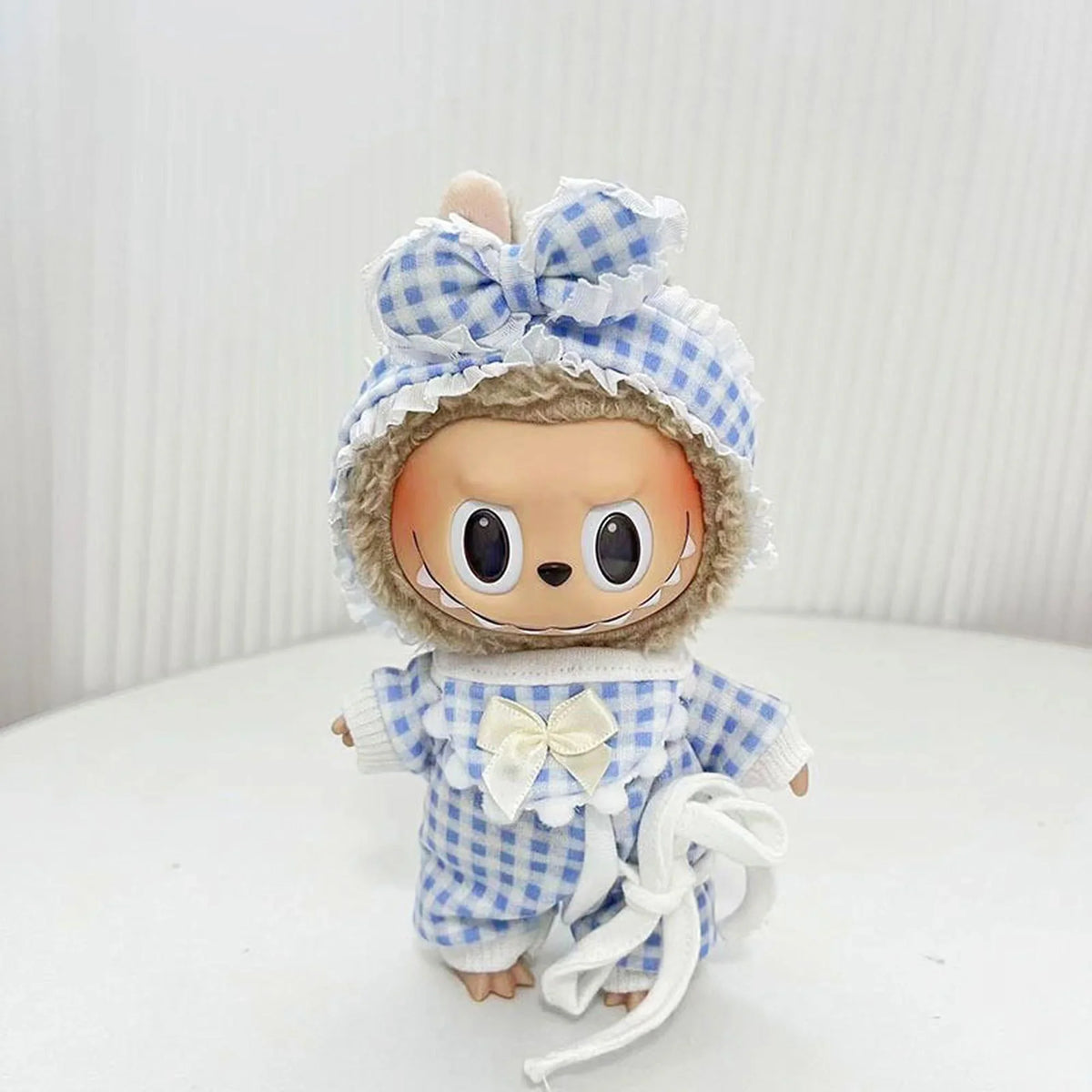 Baby Blue Checkered Pajama Set - 3 Pieces