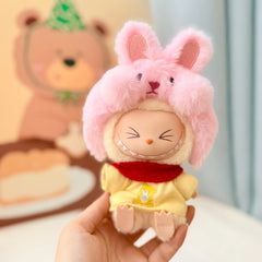 Bear Yellow T-Shirt + Pink Bunny Hairband Set