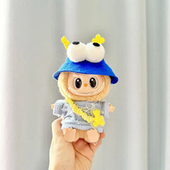 Big-Eyed Blue Sesame Hat Charm + Blue Freedom Tendon Accessory