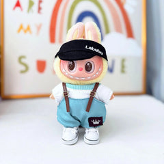 Black Bubu Snapback + Crown Belt Overalls Blue + White Canvas Shoes