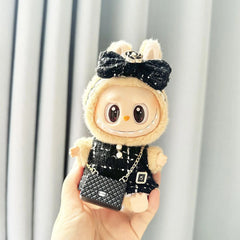 Black Camellia Flower Charm + Mini C Bag