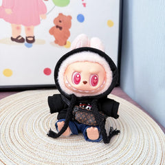 Black Didi Hoodie + Dark Denim Jeans + Supreme Brown Bag