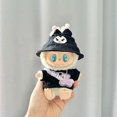 Black Kuromi Hat Charm + Black Free-Skeleton Accessory