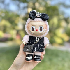 Black Little Princess Shoes + Black Chanel-Style Camellia Charm + Mini C Bag