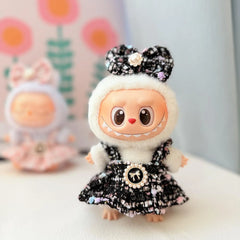 Black Pearl Trimmed Elegant Skirt