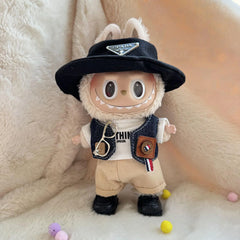 Black Square-Toe Shoes + Ppd Cap + Happy Old Man Outfit