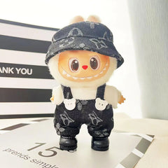 Black Square-Toe Shoes + White Tee + Black Designer Hat + Black Designer Overalls