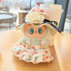 Black-Trimmed White Straw Hat + Crinkled Yellow Dress