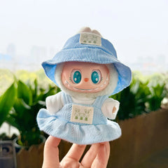 Blue Bunny Hat + Refreshing Strapless Dress Set In Blue
