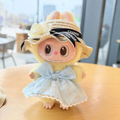 Blue Candy Dress + Black-Trimmed White Strawberry