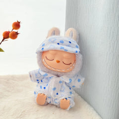 Blue Eyemask Pajama Set With Accessories