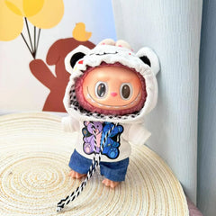 Blue Jeans + White Patch Bear Hoodie