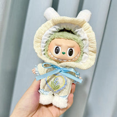 Blue Knitted Bunny Ear Hoodie