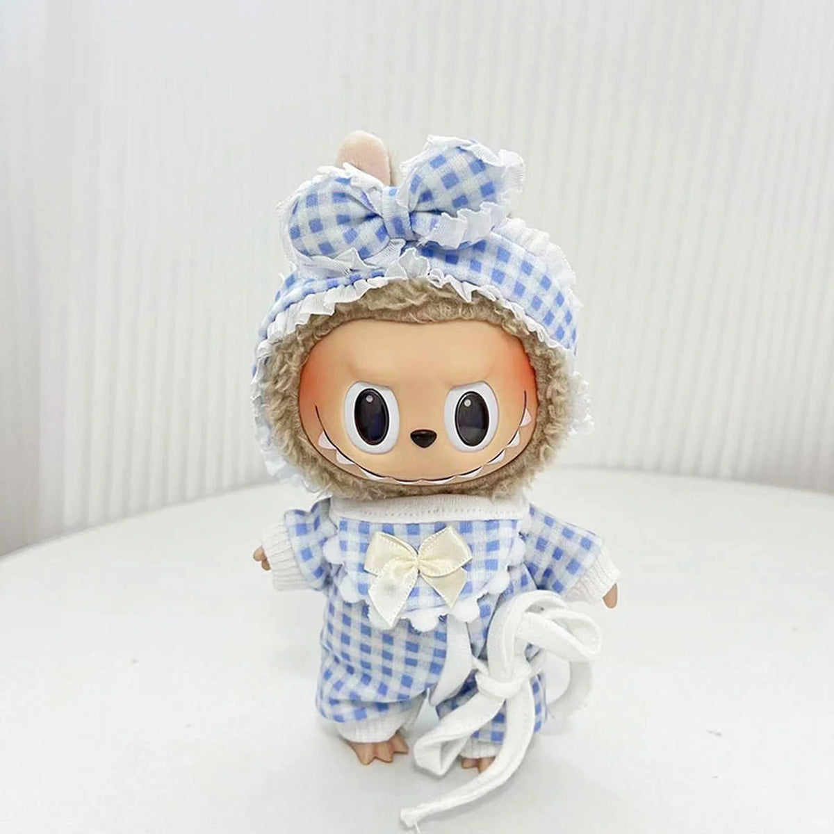Blue Mini Grid Pajama Charm