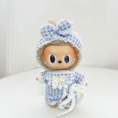 Blue Mini Grid Pajama Charm