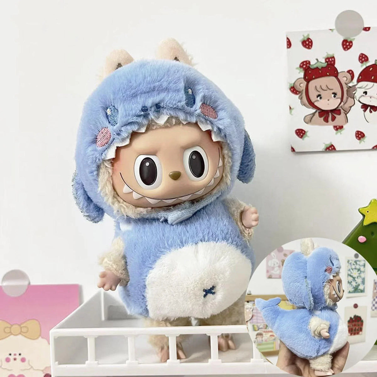Blue Shark Plush Toy Outfit 2-Piece Set