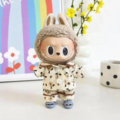 Blue Shark Sneakers + Milk Tea Puppy Pajama Set