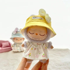 Bright Yellow Hand Hat + Cherry Bunny Dress 3-Piece Set