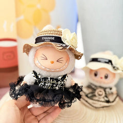 Brown Camellia Straw Hat + Black Gold Sheer Strappy Dress