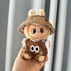 Brown Chestnut Teddy Bear Romper Three-Piece Set