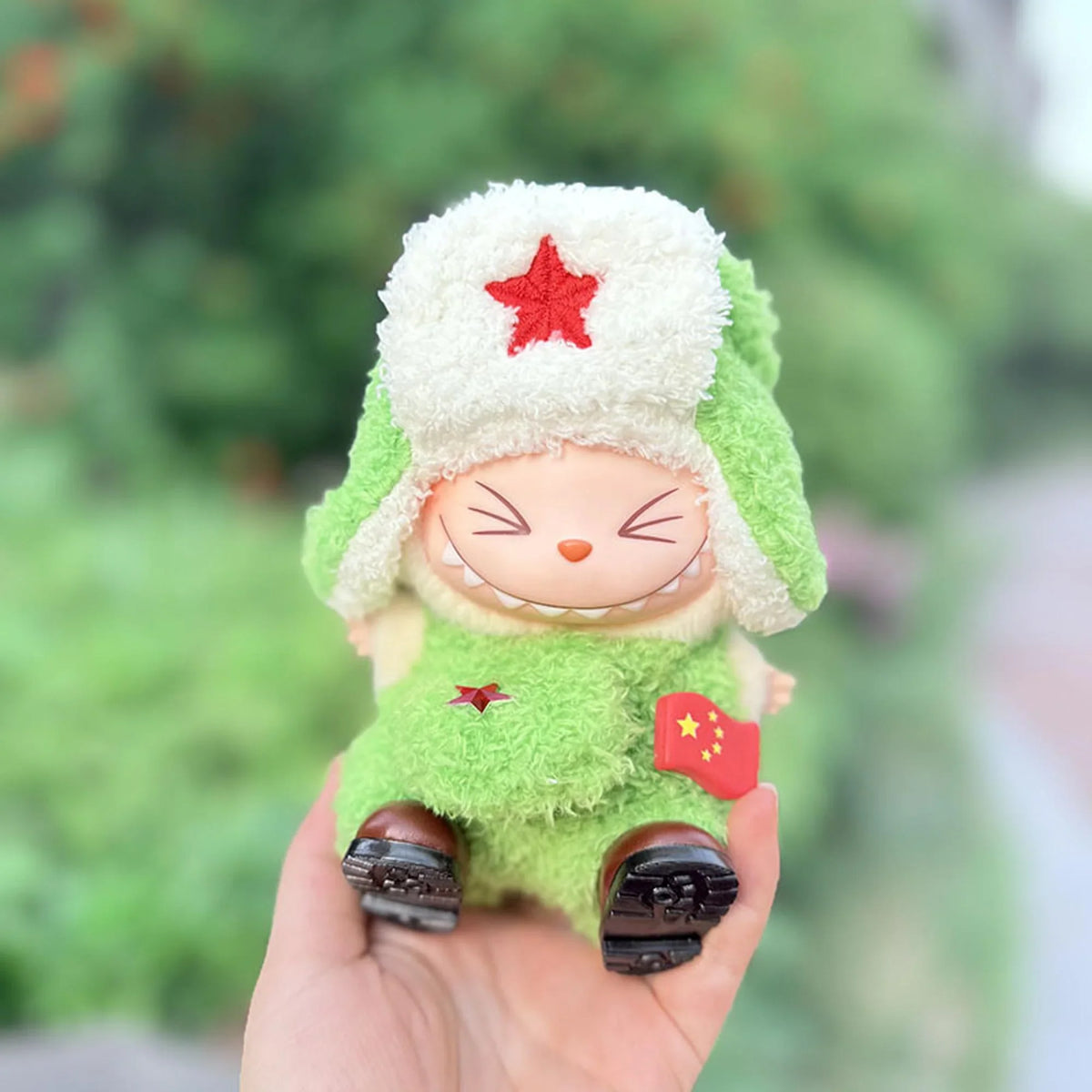 Brown Square-Toe Shoes + Crossbody Bag Little Lei Feng Set