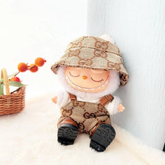Brown Square-Toe Shoes + White Tee + Logo-Free Brown Two-Piece Set