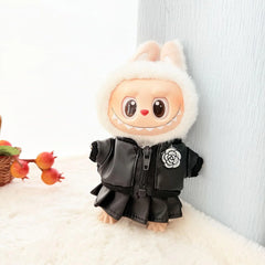 Camellia Leather Jacket + Leather Skirt
