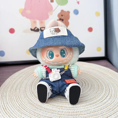Couple Bear Hats + Pastel Green Suspenders Set + White Canvas Shoes + Kd White Camera