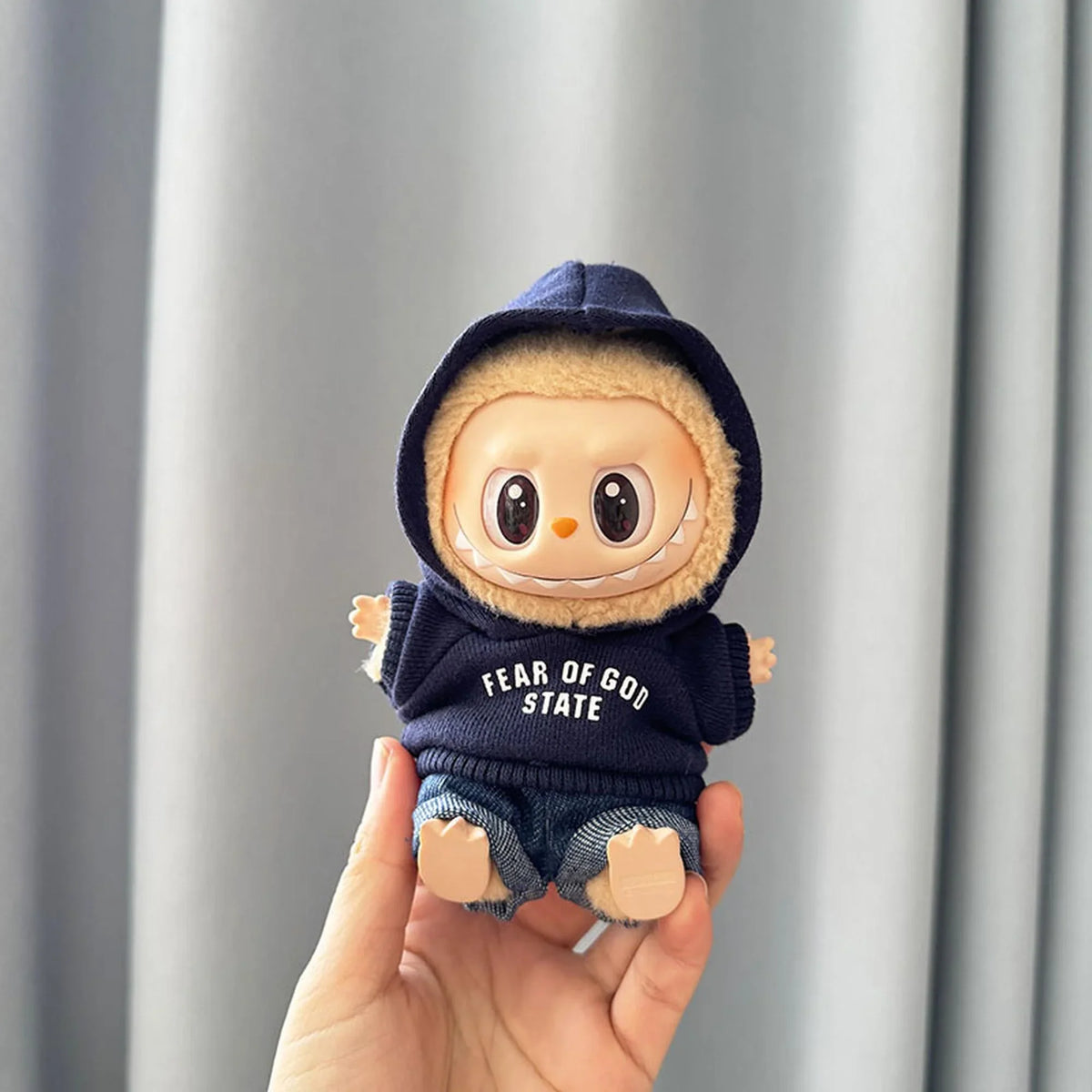 Fear Navy Blue Hoodie Two-Piece Set