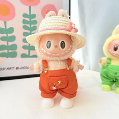 Flat Brim Floral Hat + White Rain Boots + Sunny Little Craftsman Orange