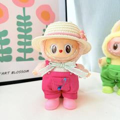 Flat Brim Pink Floral Hat + Pink Rain Boots + Sunshine Little Craftsman Rose Red