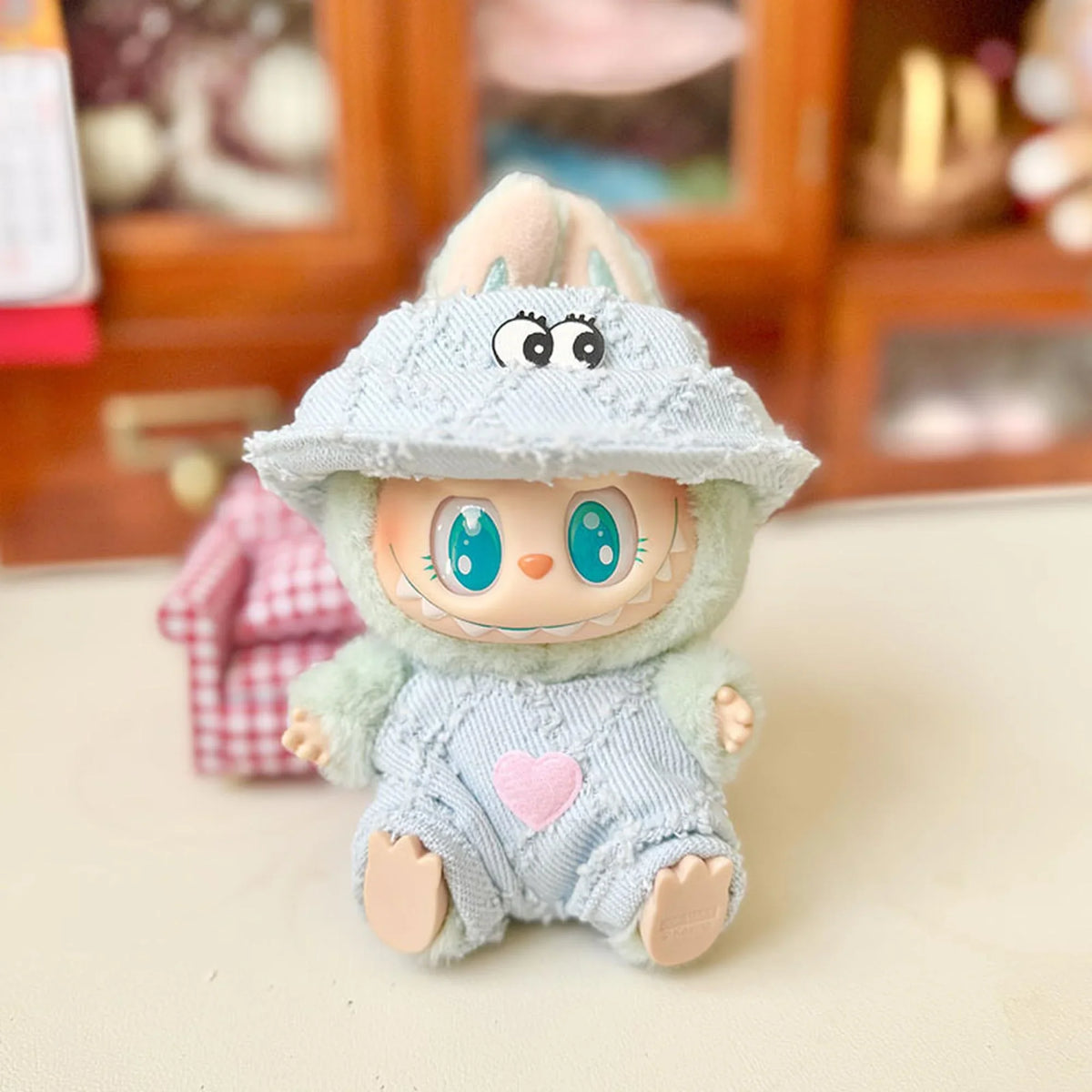 Fuzzy Blue Fisherman Hat Set