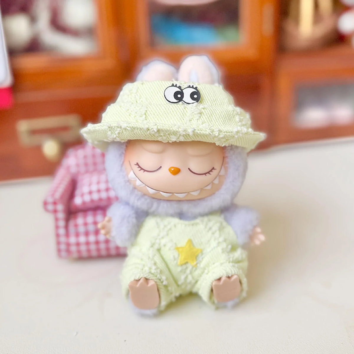 Fuzzy Green Fisherman Hat Set