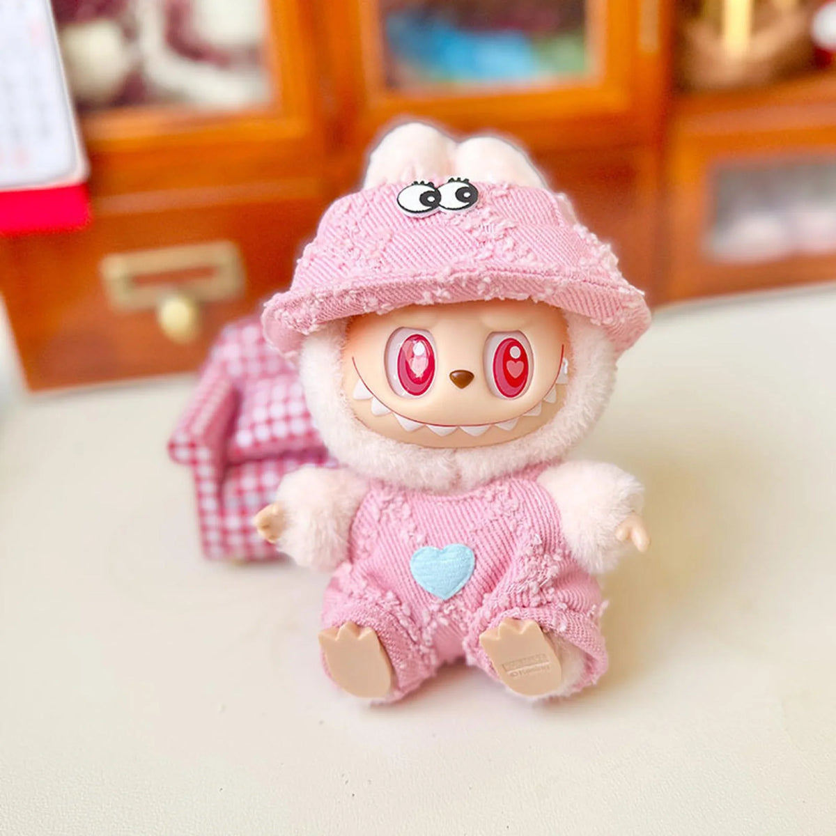 Fuzzy Pink Fisherman Hat Set