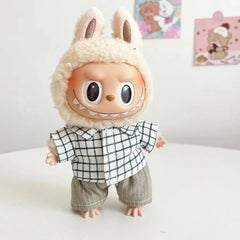 Gray Plaid Casual Coord Set