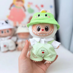 Green Apple Overalls Set + Green Dino Hat