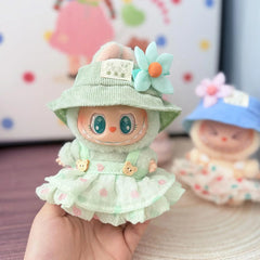 Green Bunny Hat + Crinkled Heart Dress In Green