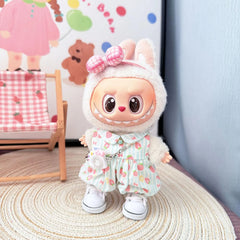 Headband Strawberry Jumpsuit Blue + White Canvas Shoes + Kd White Camera