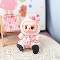 Headband Strawberry Jumpsuit In Pink + White Square-Toe Shoes & White Water Bottle