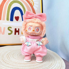 Kd Pink Leather Shoes + Pink Lettering Cloud Pink Overalls Set