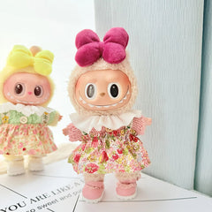 Kd Pink Leather Shoes + Spring Outing Floral Red Dress 4-Piece Set