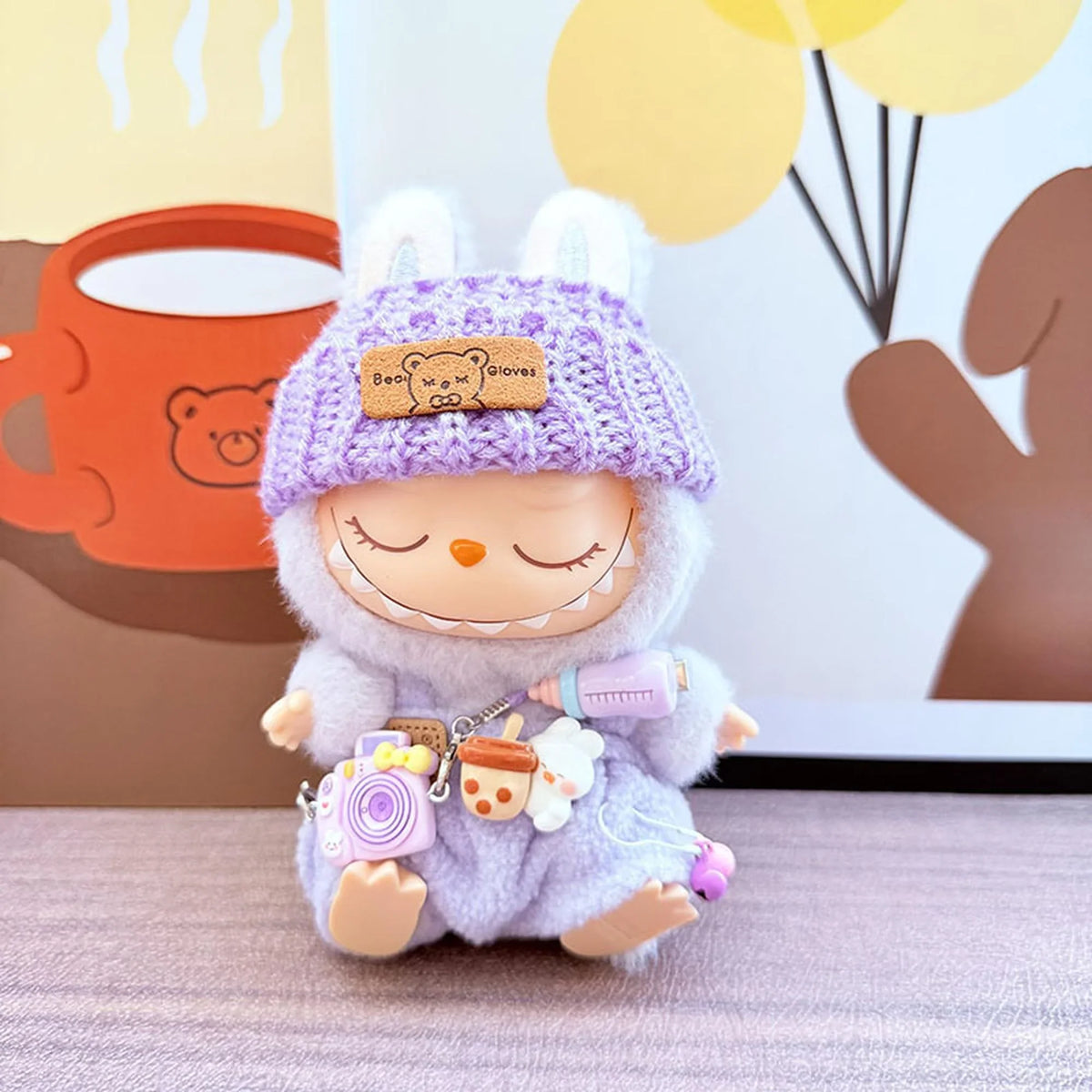 Kd Purple Camera + Purple Rolled-Brim Hat + Purple Bottle Overalls