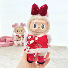 Kd Red Leather Shoes + Pearl Button Red Tang Suit Three-Piece Set