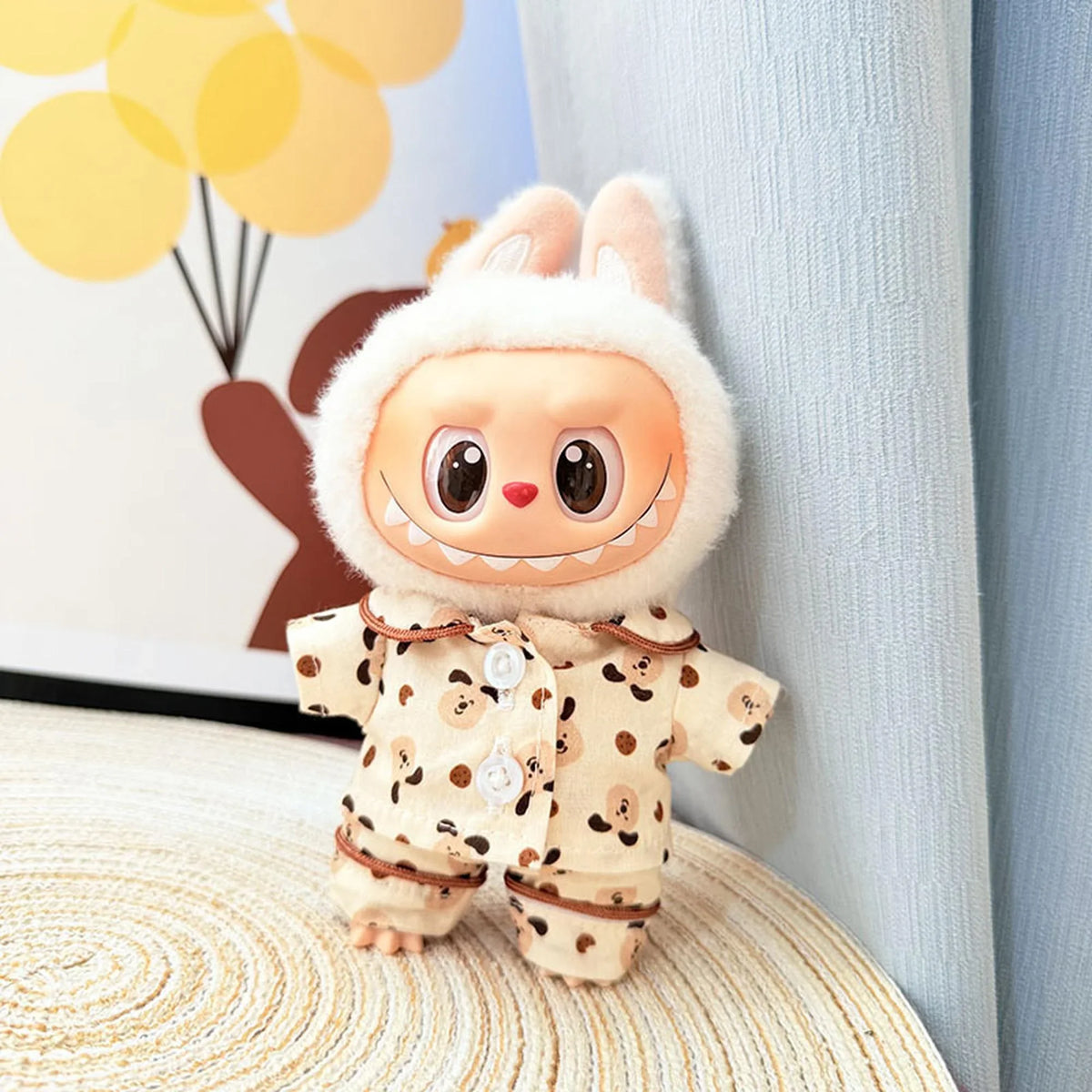 Milk Tea Puppy Pajama Set