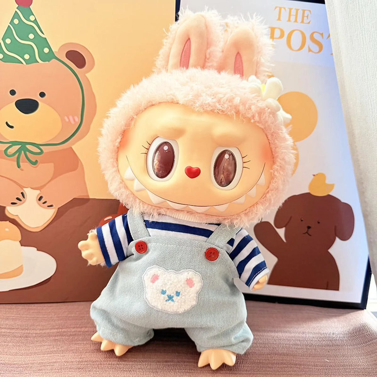 Ocean Bear Overalls Set