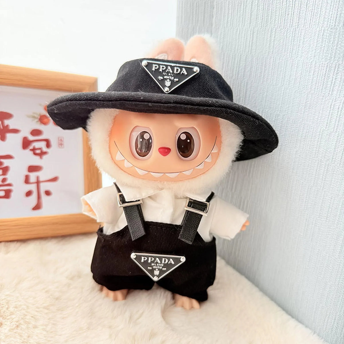 Oversized Suspenders + Ppd Cap + White Collared Shirt