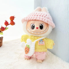 Pale Pink Pants + Japanese Handmade Pink & Yellow Three-Piece Set