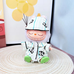 Panda Eye Mask Pajama Set + Green Shark Shoes
